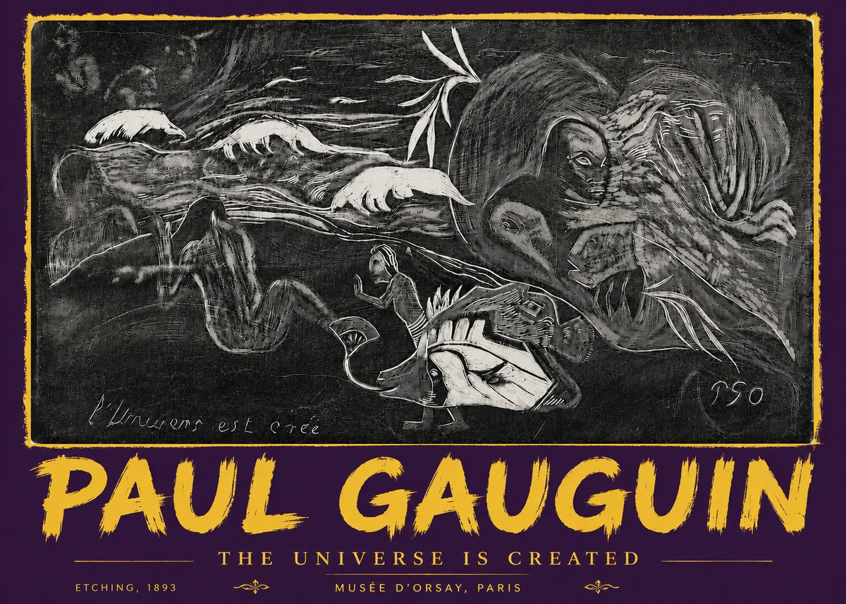 Paul Gauguin The Universe Is Created I No5 - Poszter