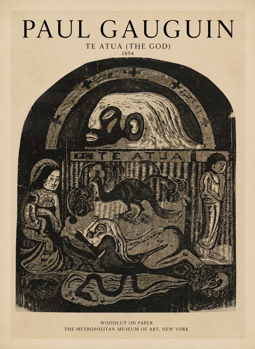Paul Gauguin Te Atua (the God) No1 - Poszter