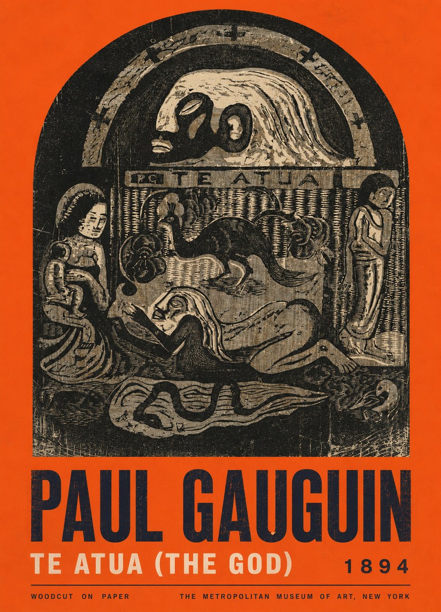 Paul Gauguin Te Atua (the God) No2 - Poszter