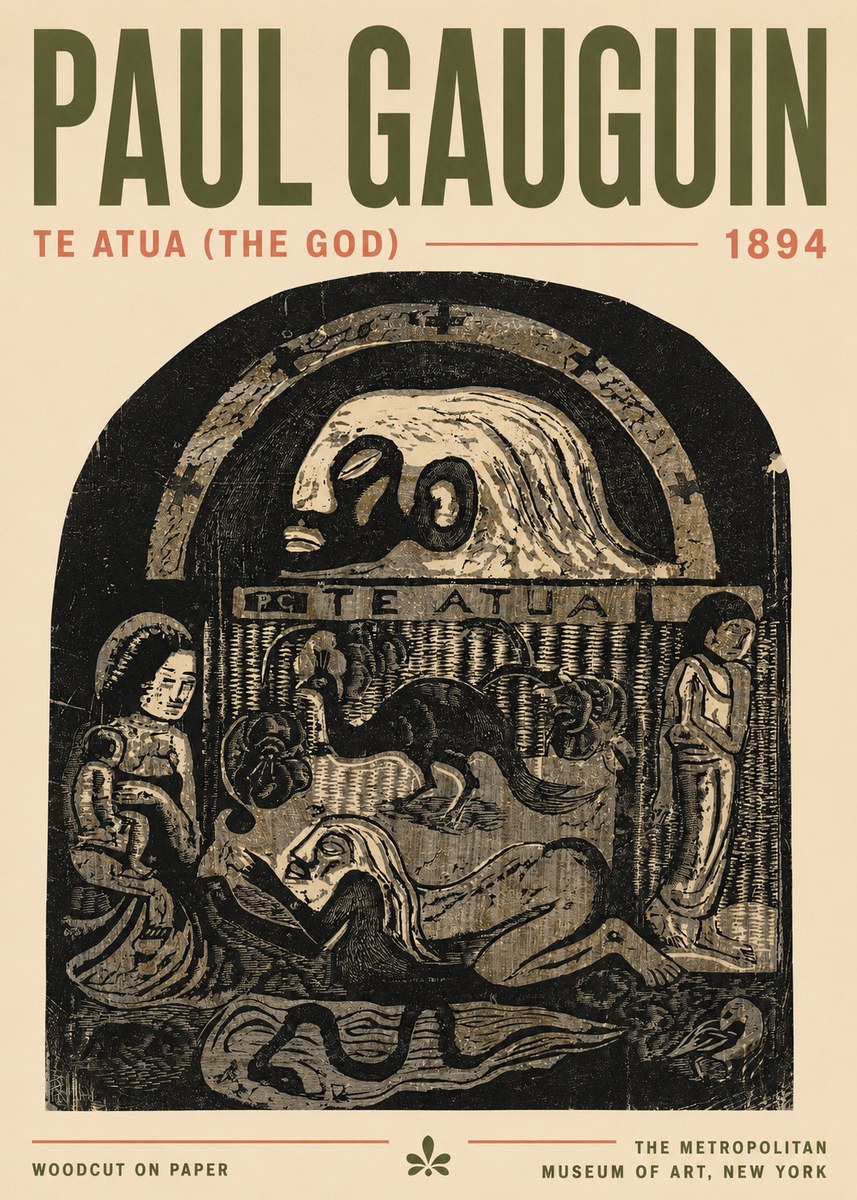 Paul Gauguin Te Atua (the God) No4 - Poszter