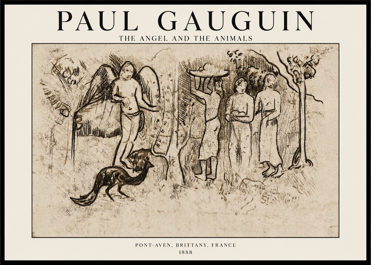 Paul Gauguin The Angel and the Animals No1 - Poszter