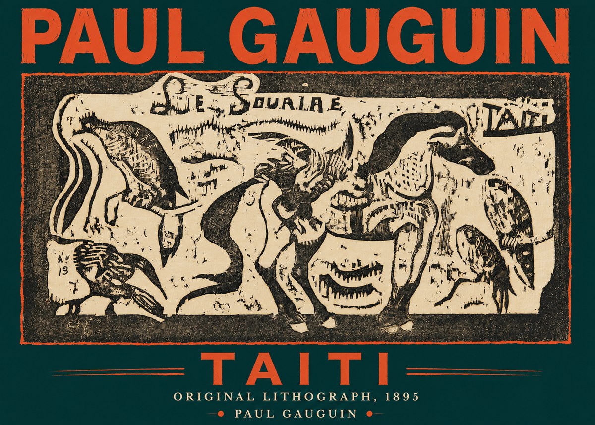 Paul Gauguin Taiti No4 - Poszter
