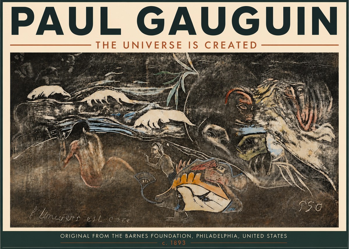 Paul Gauguin The Universe Is Created II No4 - Poszter
