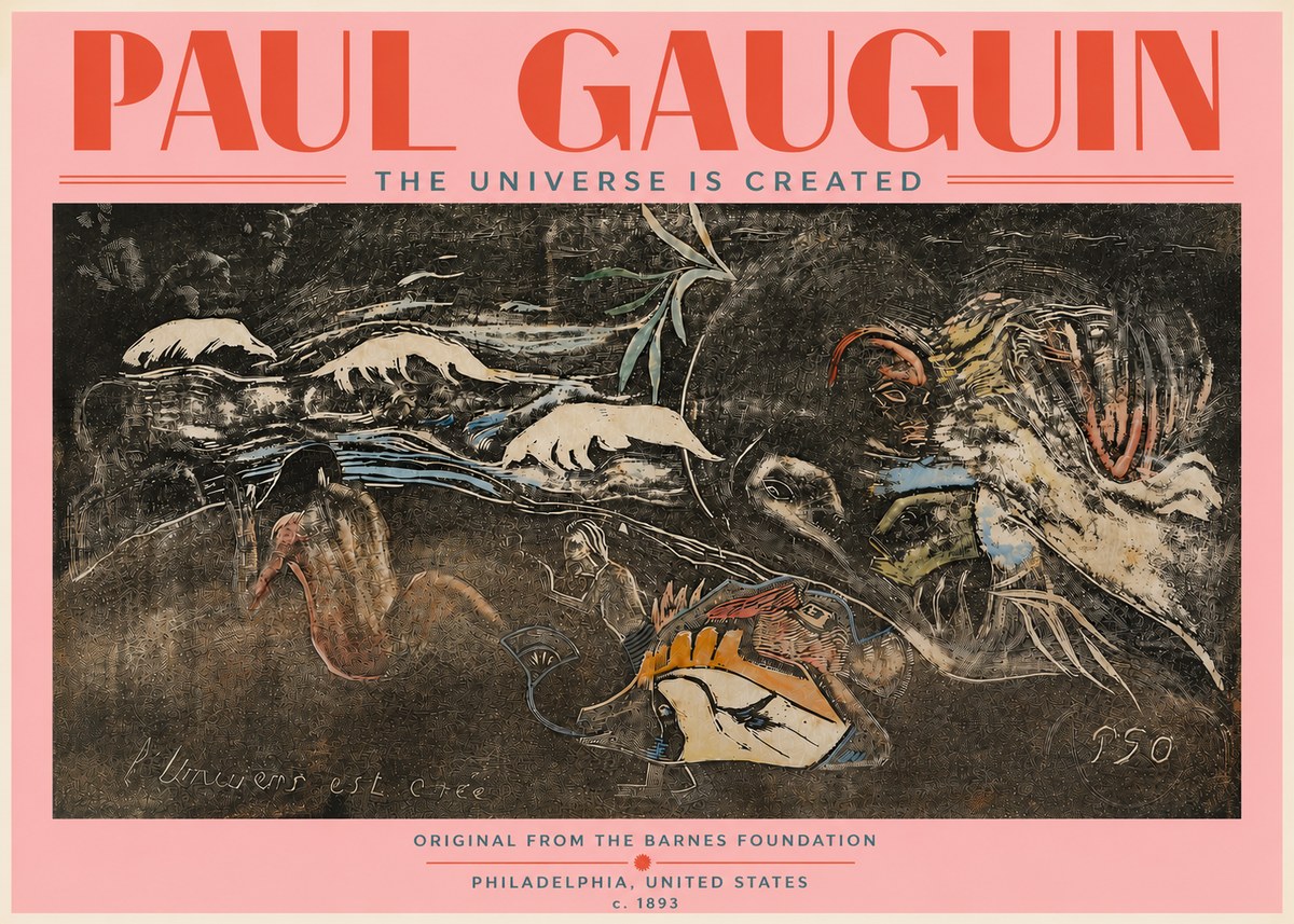 Paul Gauguin The Universe Is Created II No5 - Poszter
