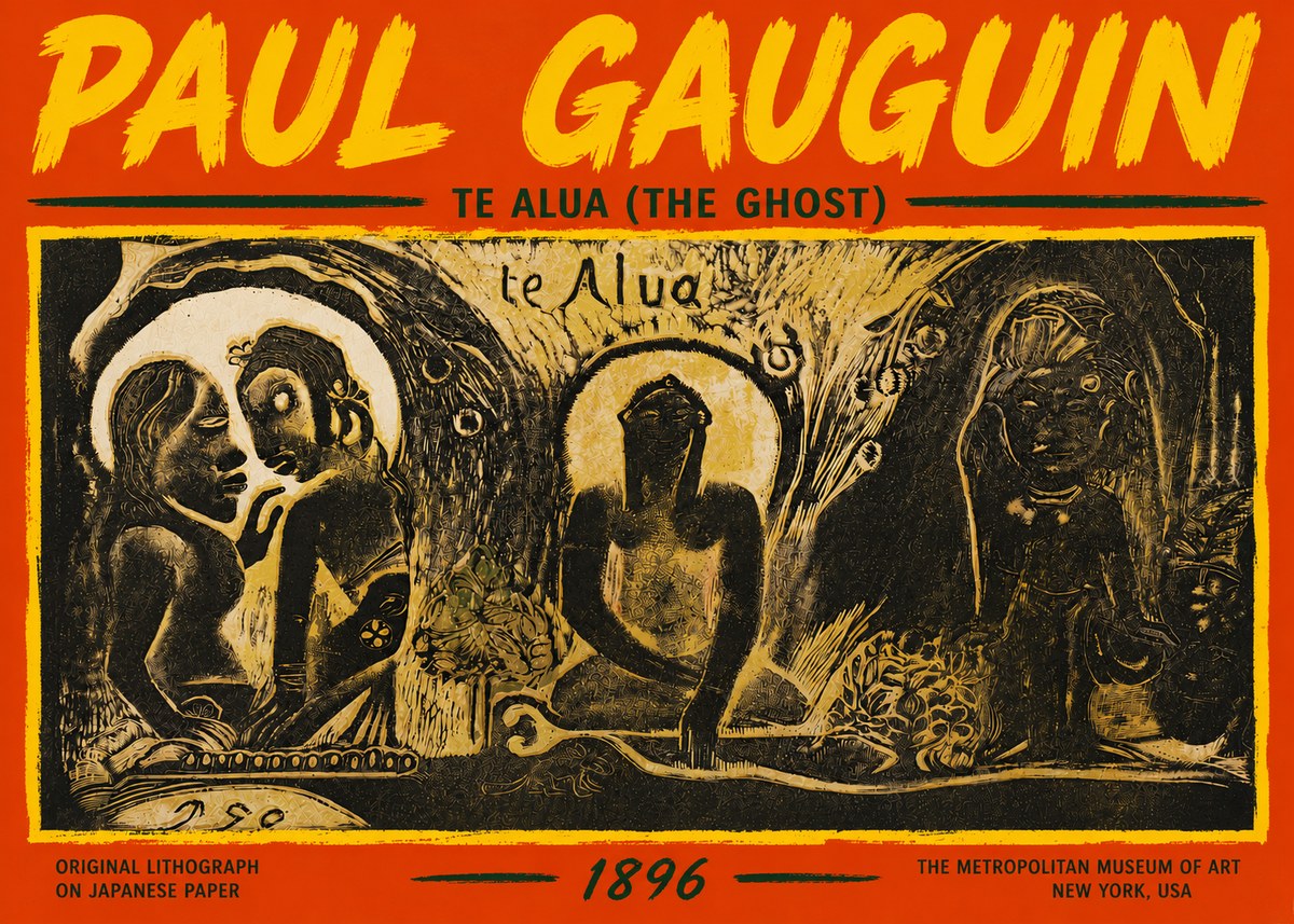 Paul Gauguin Te Alua (the Ghost) No5 - Poszter
