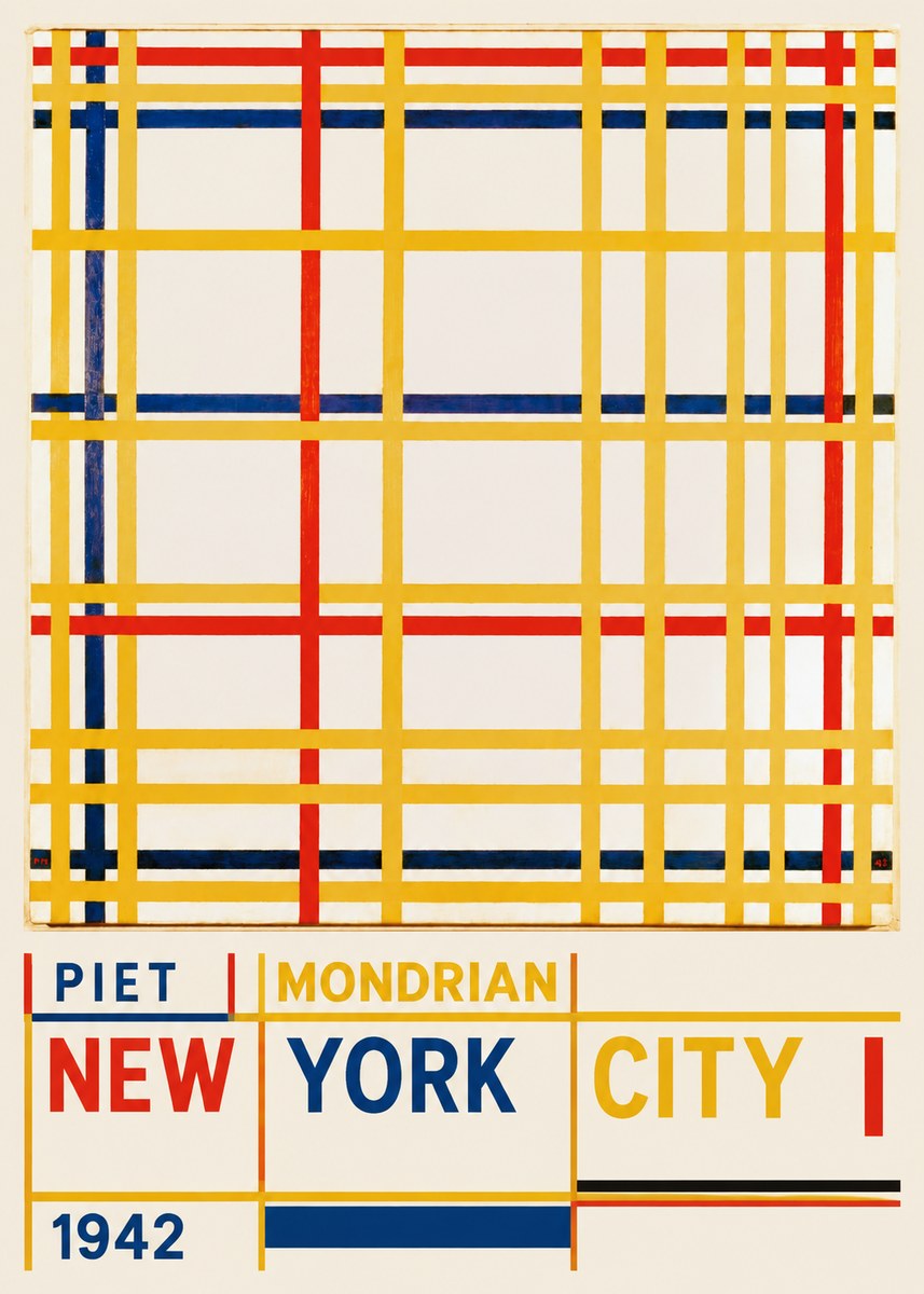 Piet Mondrian New York City I No6 - Poszter