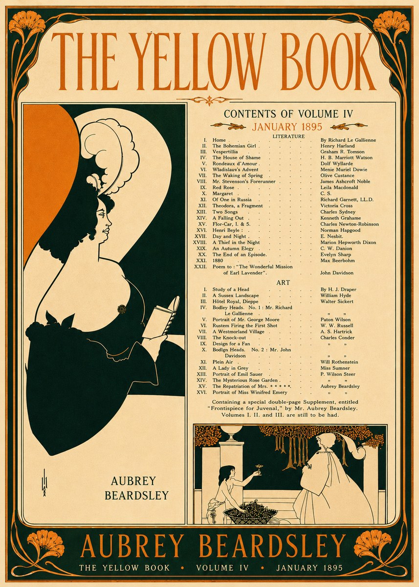 Aubrey Beardsley The Yellow Book II No5 - Poszter
