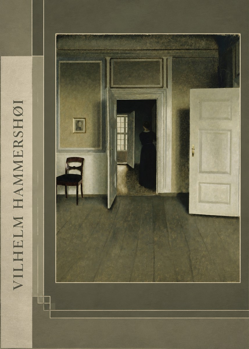 Vilhelm Hammershøi Interior with a Woman Seen from the Back No2 - Poszter
