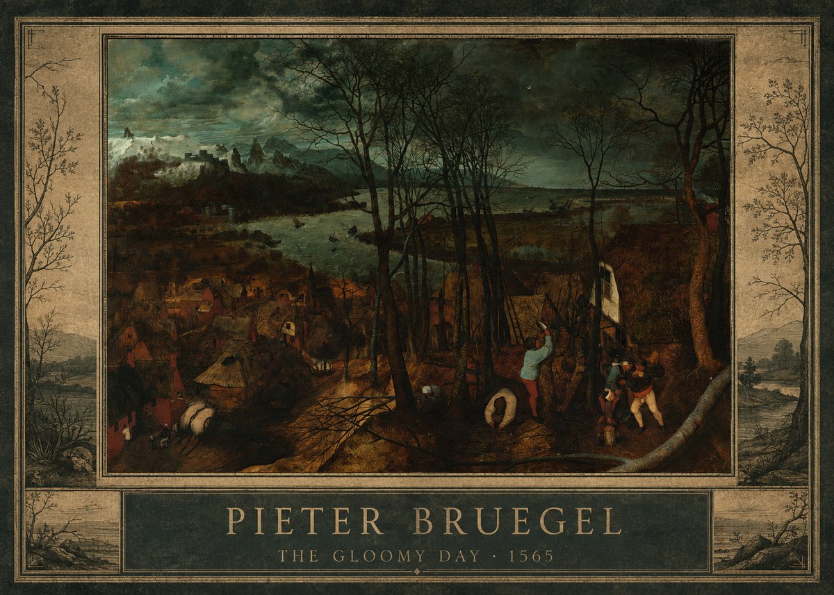 Pieter Bruegel The Gloomy Day No1 - Poszter