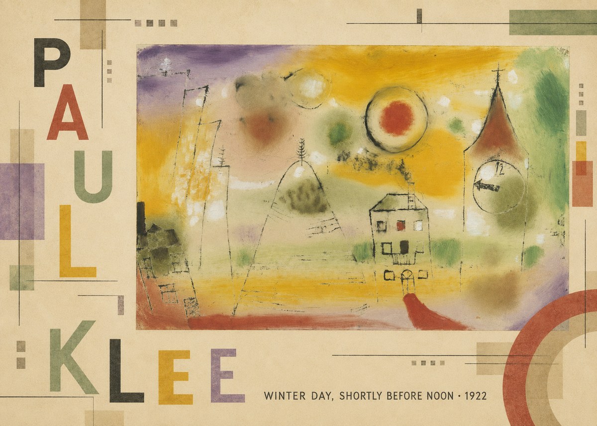 Paul Klee Winter Day, Shortly Before Noon No5 - Poszter