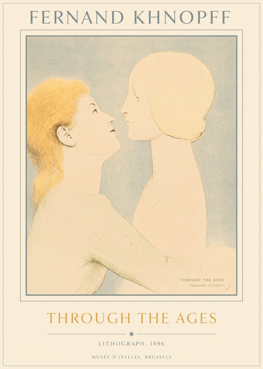 Fernand Khnopff Through the Ages No5 - Poszter