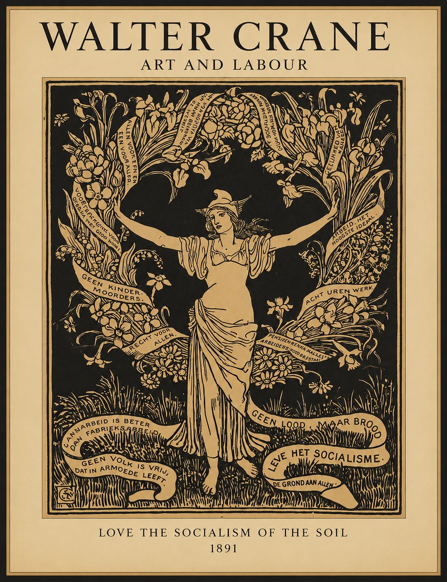 Walter Crane Art and Labour No1 - Poszter