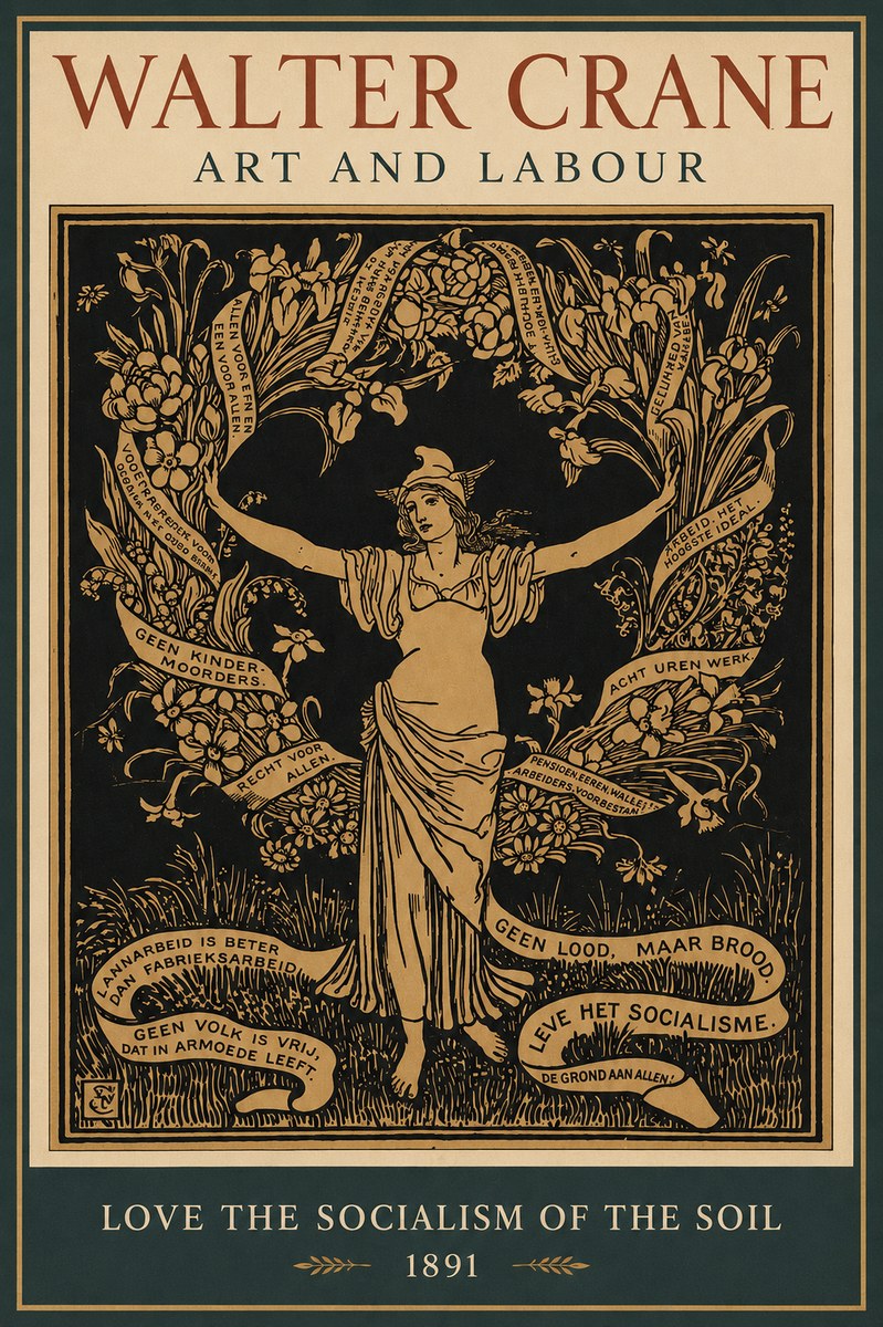 Walter Crane Art and Labour No2 - Poszter
