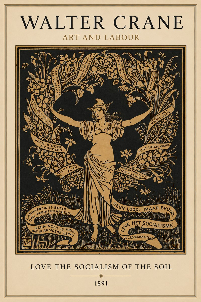 Walter Crane Art and Labour No3 - Poszter