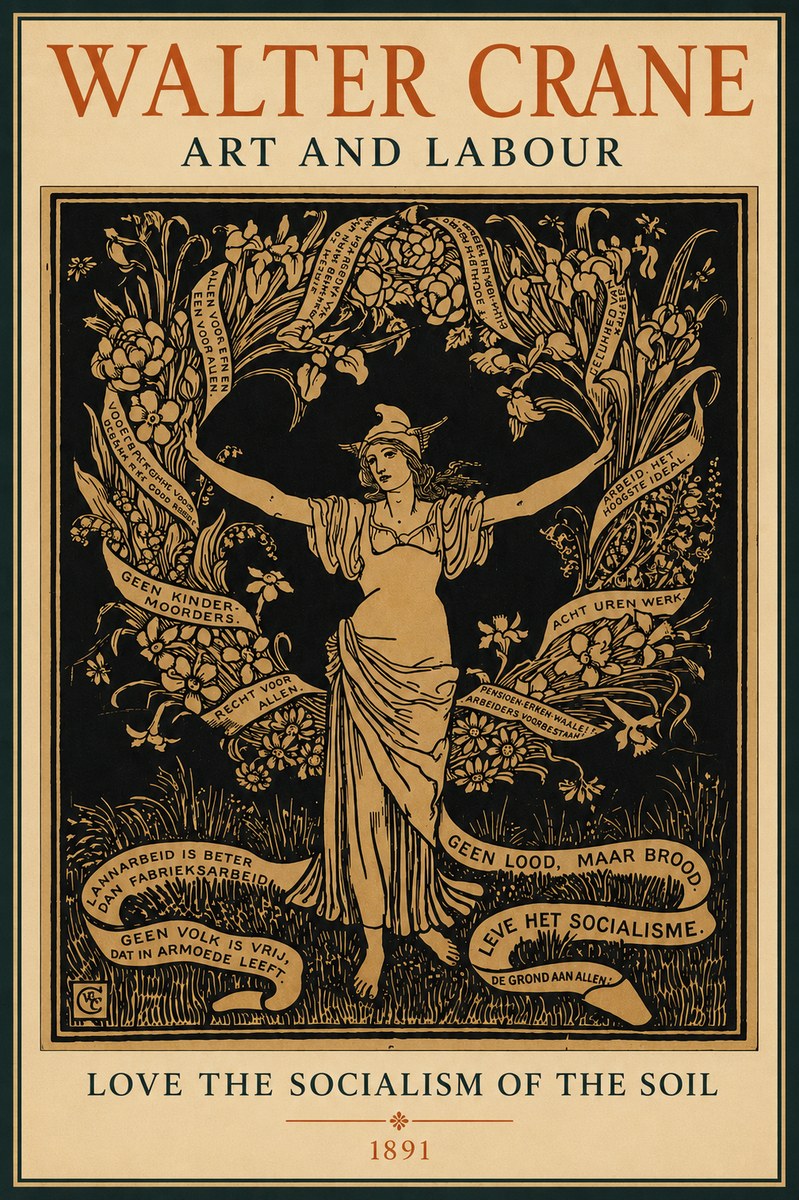 Walter Crane Art and Labour No4 - Poszter