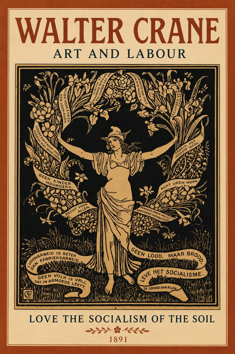 Walter Crane Art and Labour No6 - Poszter