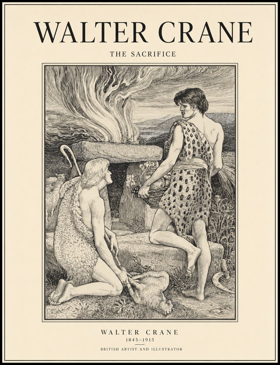 Walter Crane The Sacrifice No1 - Poszter