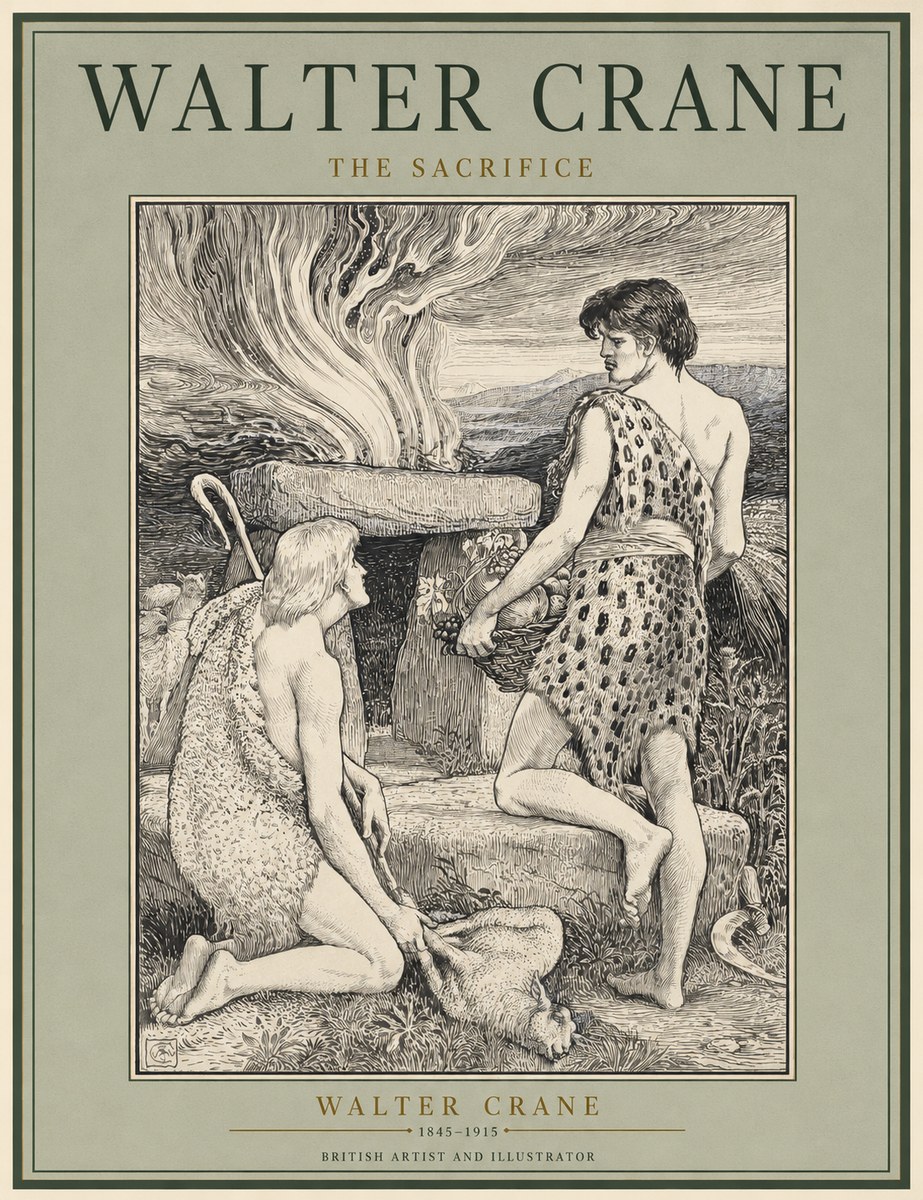 Walter Crane The Sacrifice No2 - Poszter