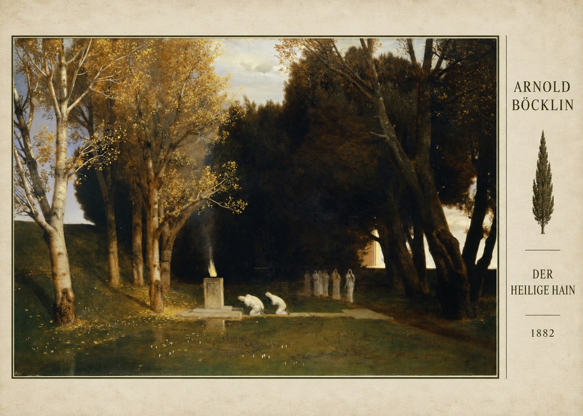 Arnold Böcklin Der Heilige Hain I No4 - Poszter