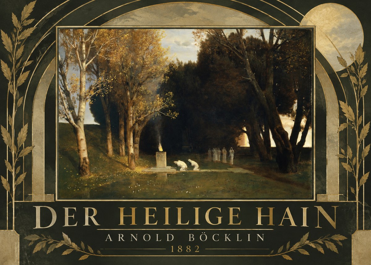 Arnold Böcklin Der Heilige Hain I No6 - Poszter