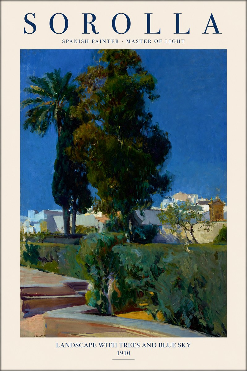 Sorolla Landscape with Trees and Blue Sky No1 - Poszter