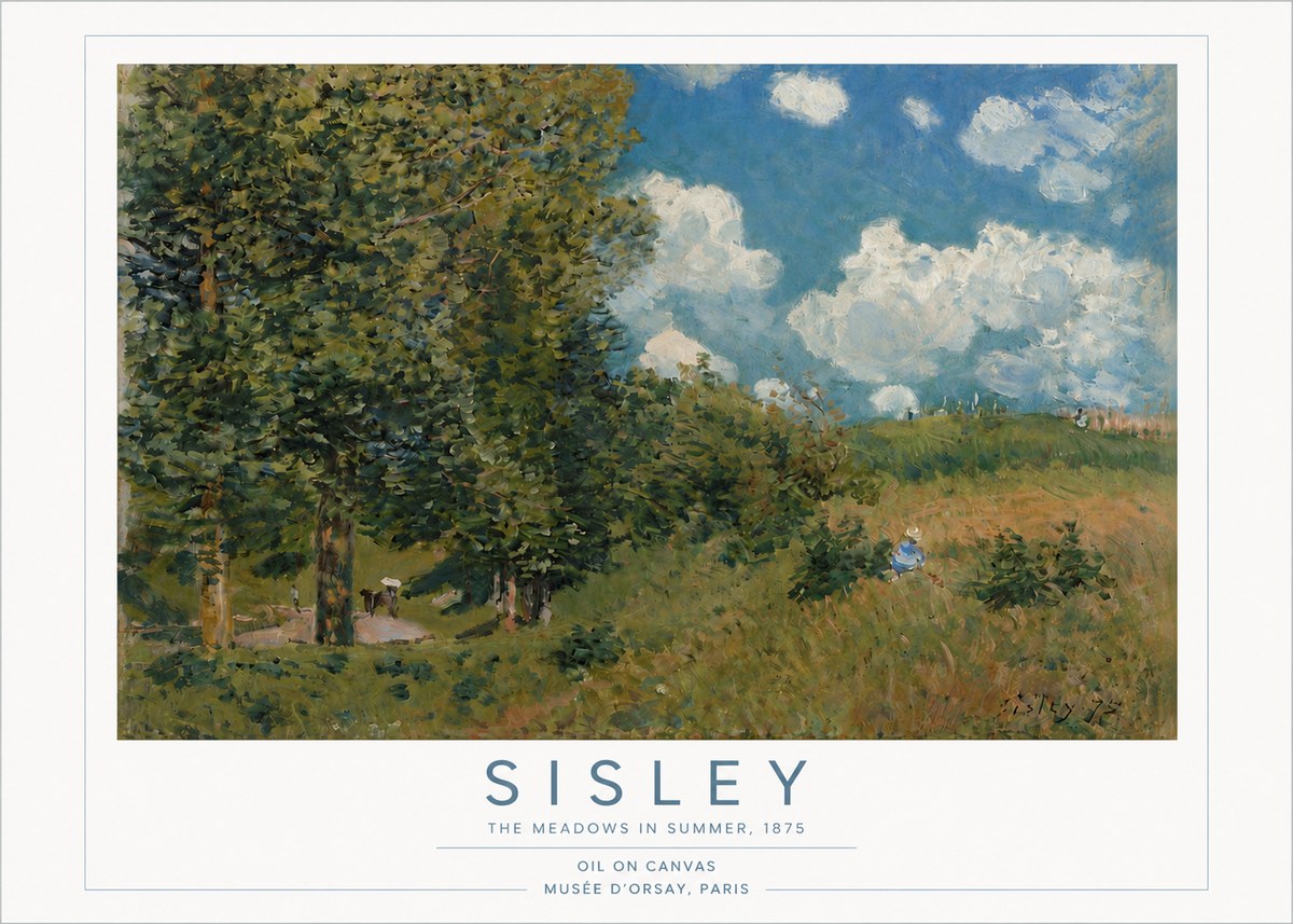 Sisley The Meadows in Summer, 1875 No4 - Poszter