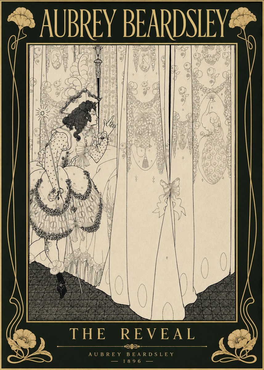 Aubrey Beardsley The Reveal No6 - Poszter