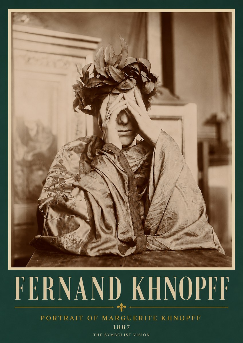 Fernand Khnopff Portrait of Marguerite Khnopff No5 - Poszter