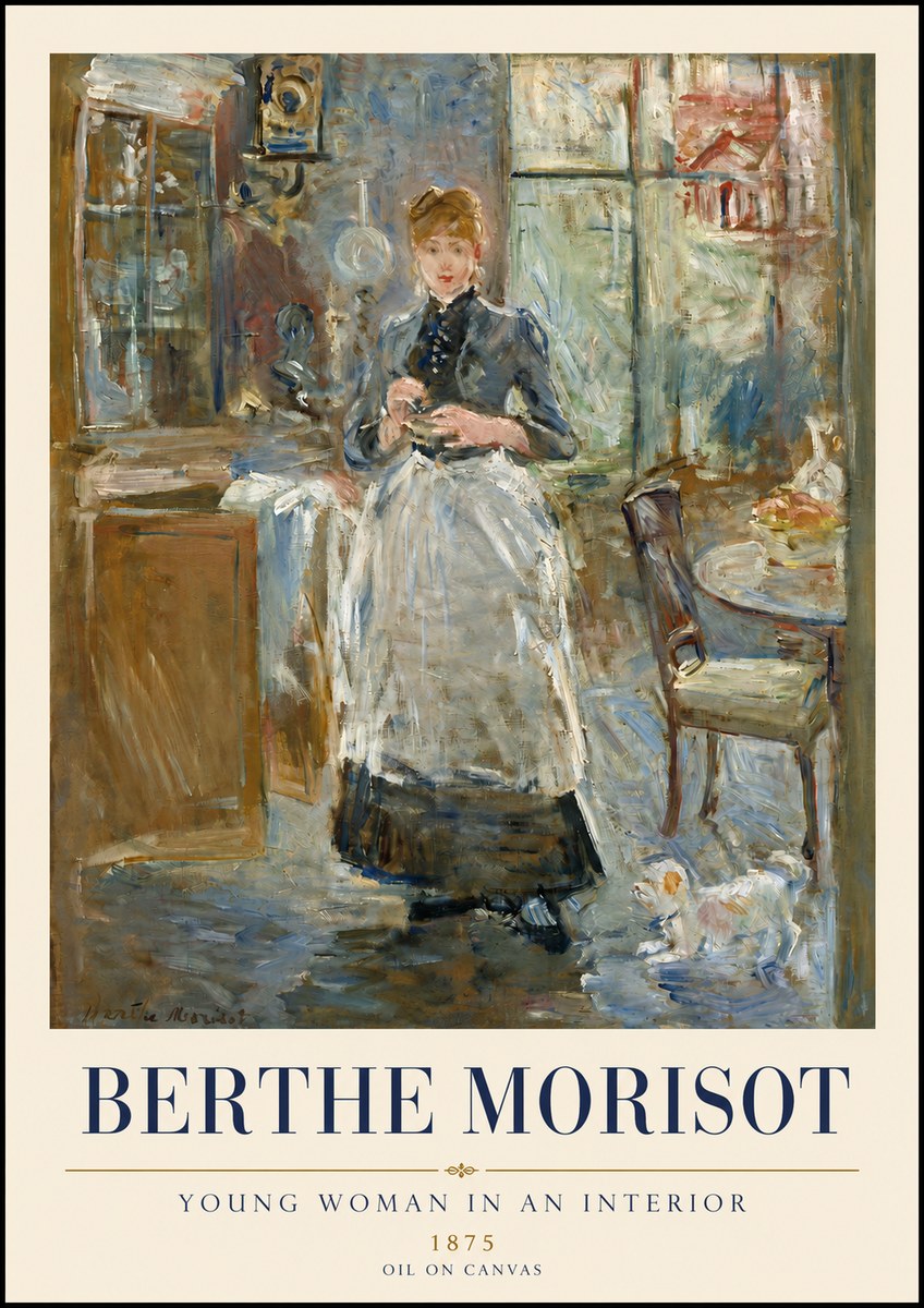 Berthe Morisot Young Woman in an Interior No3 - Poszter