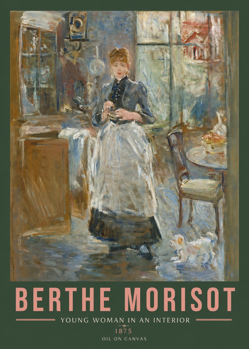 Berthe Morisot Young Woman in an Interior No4 - Poszter