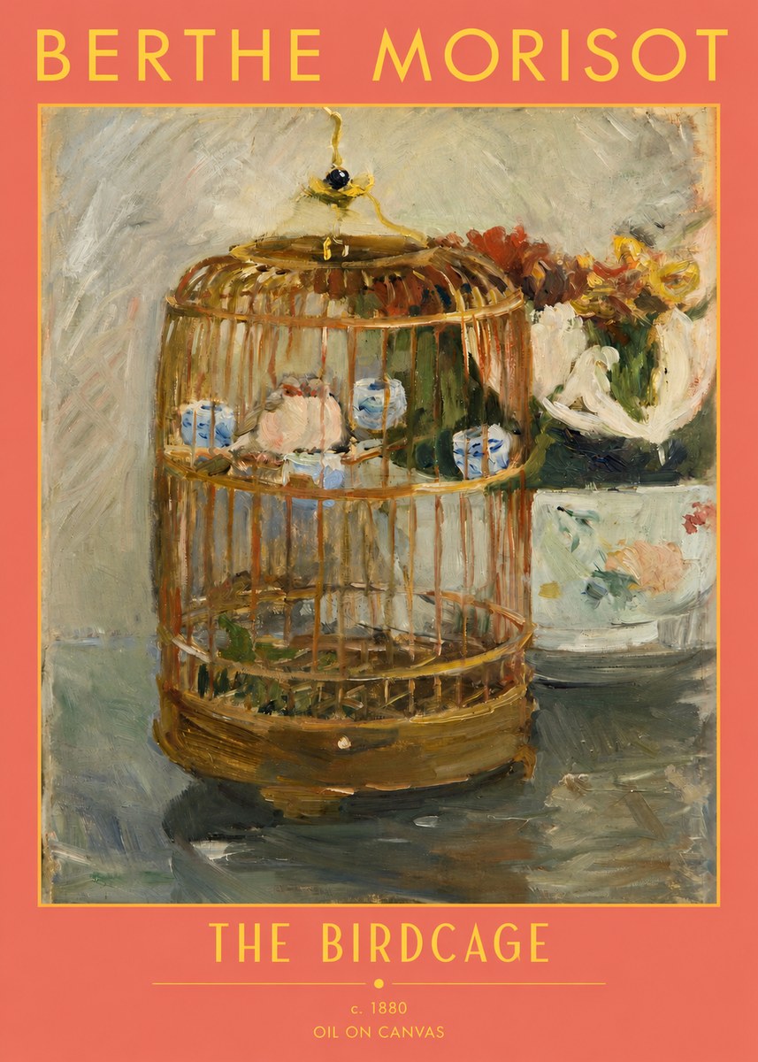 Berthe Morisot The Birdcage I No2 - Poszter
