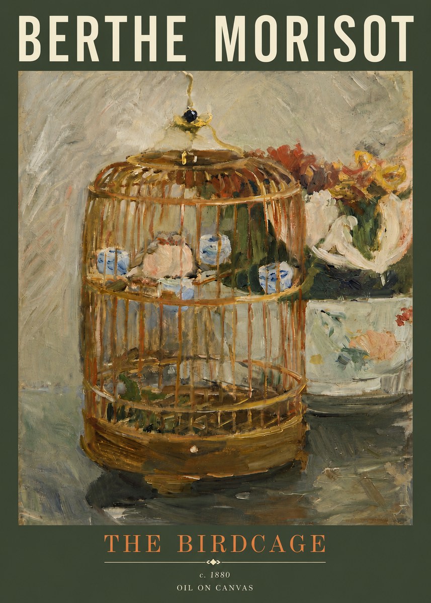 Berthe Morisot The Birdcage I No4 - Poszter