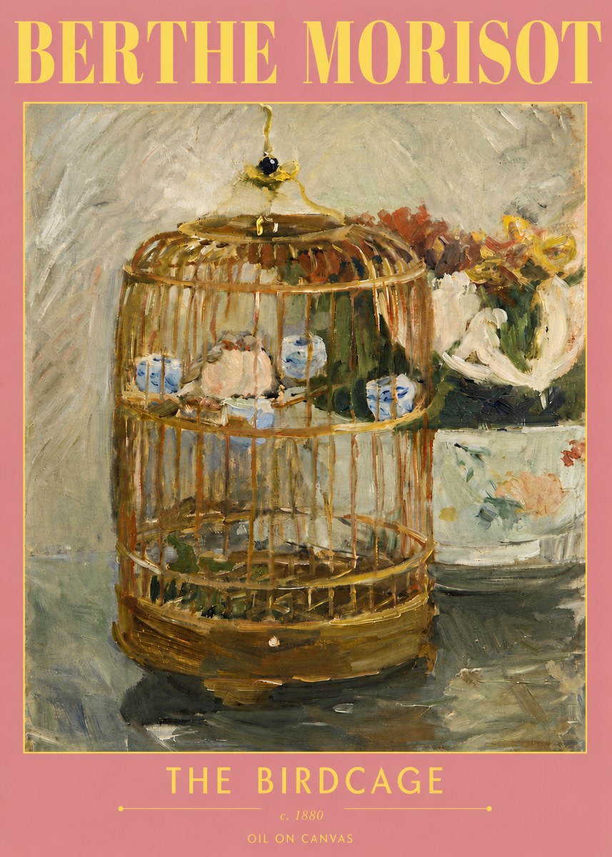 Berthe Morisot The Birdcage I No5 - Poszter