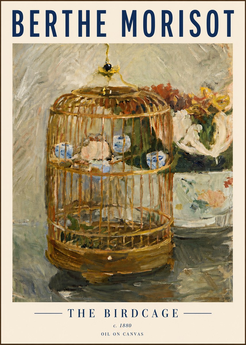 Berthe Morisot The Birdcage I No6 - Poszter