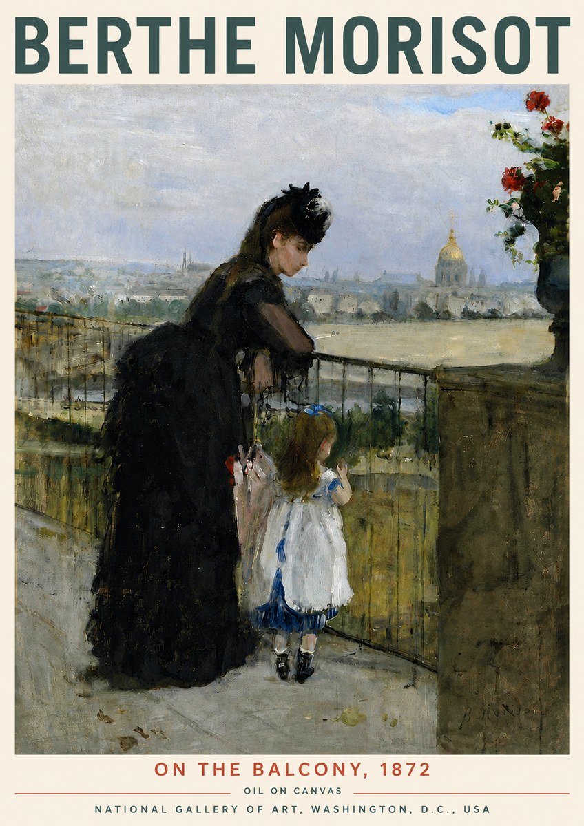 Berthe Morisot On the Balcony, 1872 No4 - Poszter