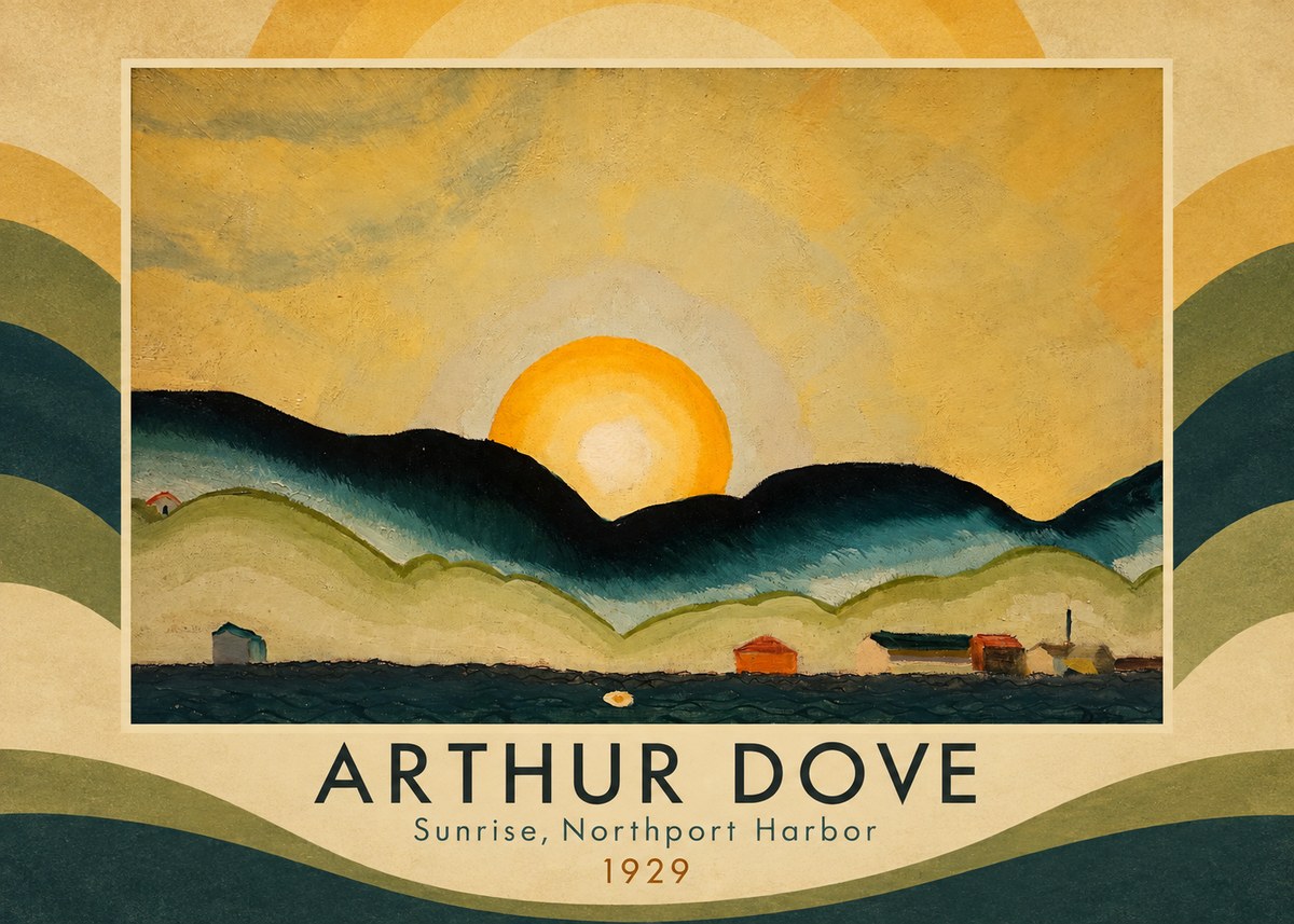 Arthur Dove Sunrise, Northport Harbor No1 - Poszter