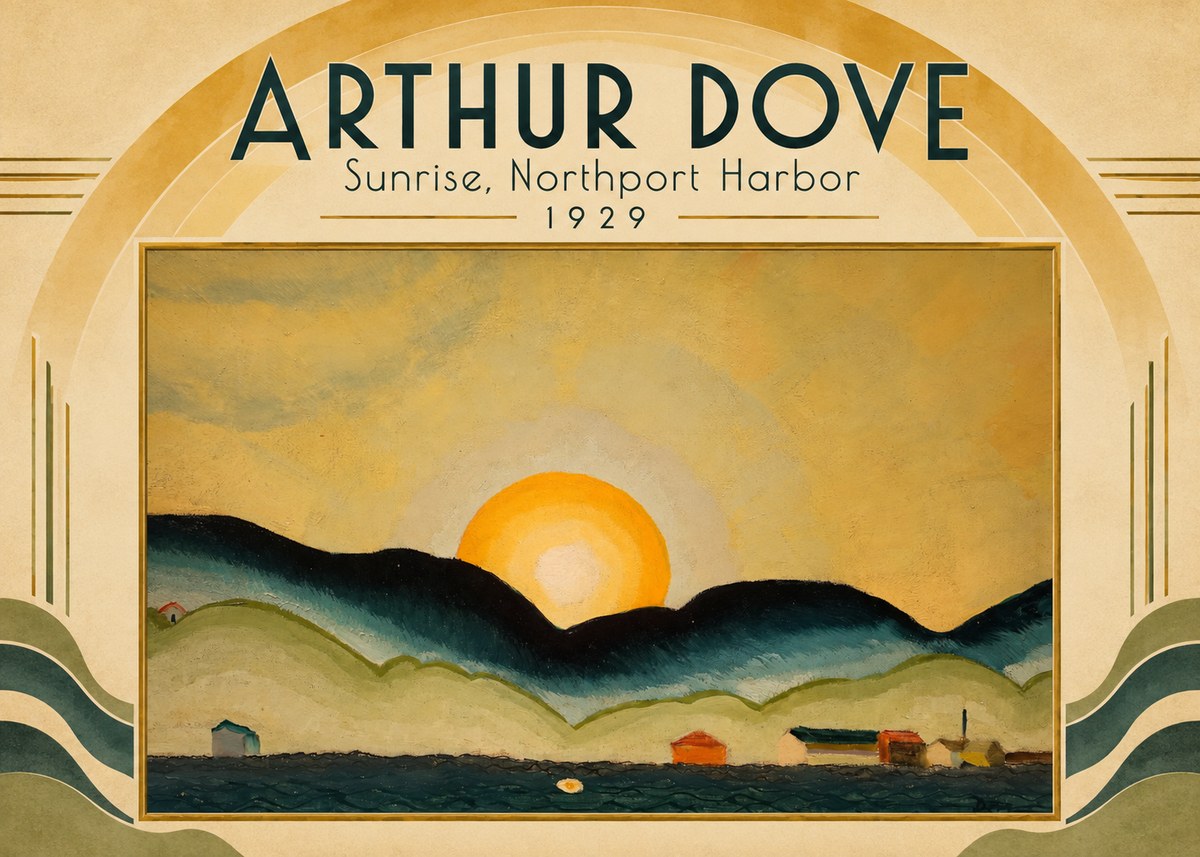 Arthur Dove Sunrise, Northport Harbor No6 - Poszter