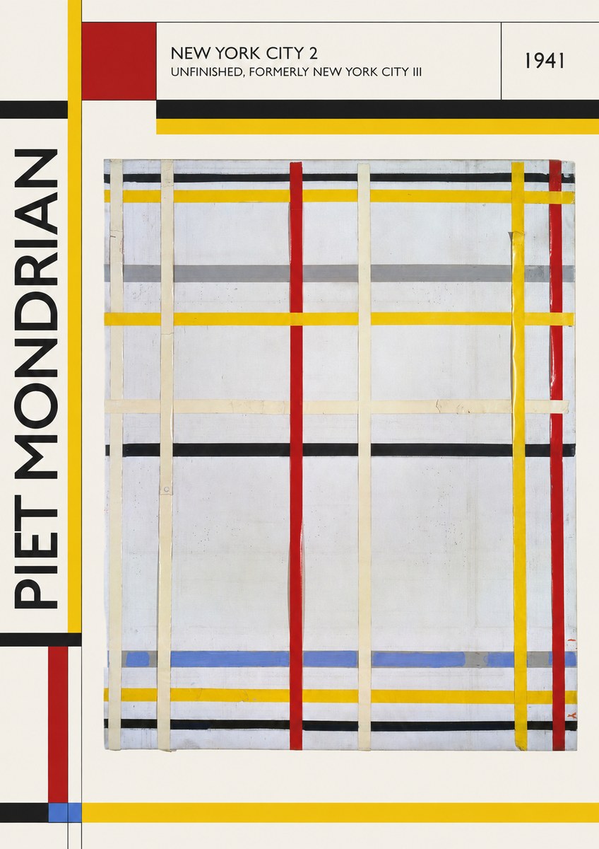 Piet Mondrian New York City 2 No2 - Poszter
