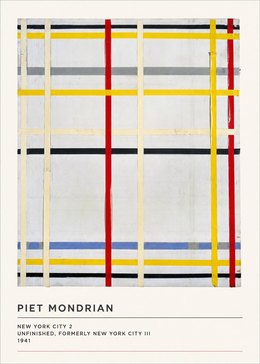Piet Mondrian New York City 2 No3 - Poszter
