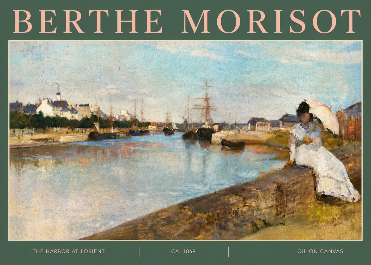Berthe Morisot The Harbor at Lorient No4 - Poszter