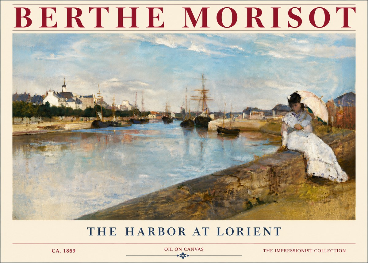Berthe Morisot The Harbor at Lorient No6 - Poszter