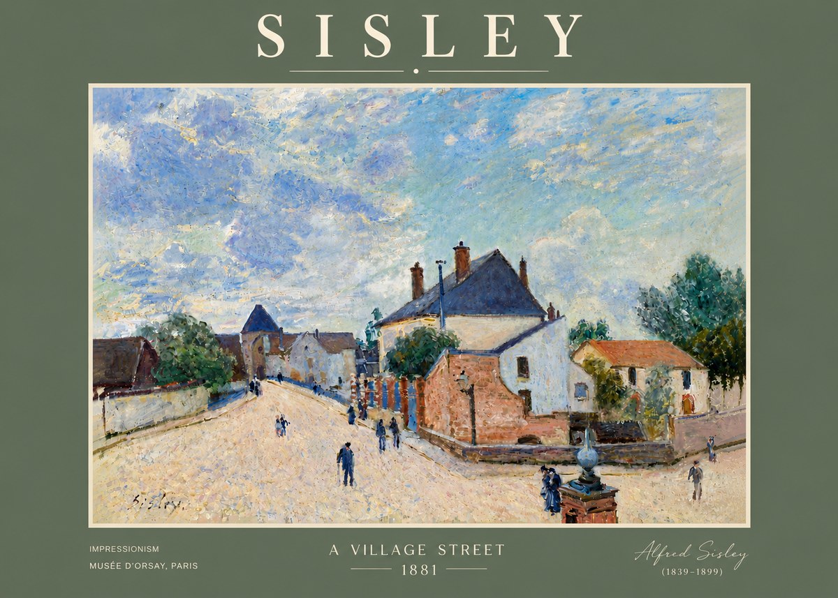 Sisley A Village Street No5 - Poszter