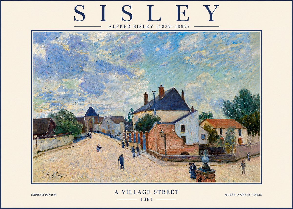 Sisley A Village Street No6 - Poszter