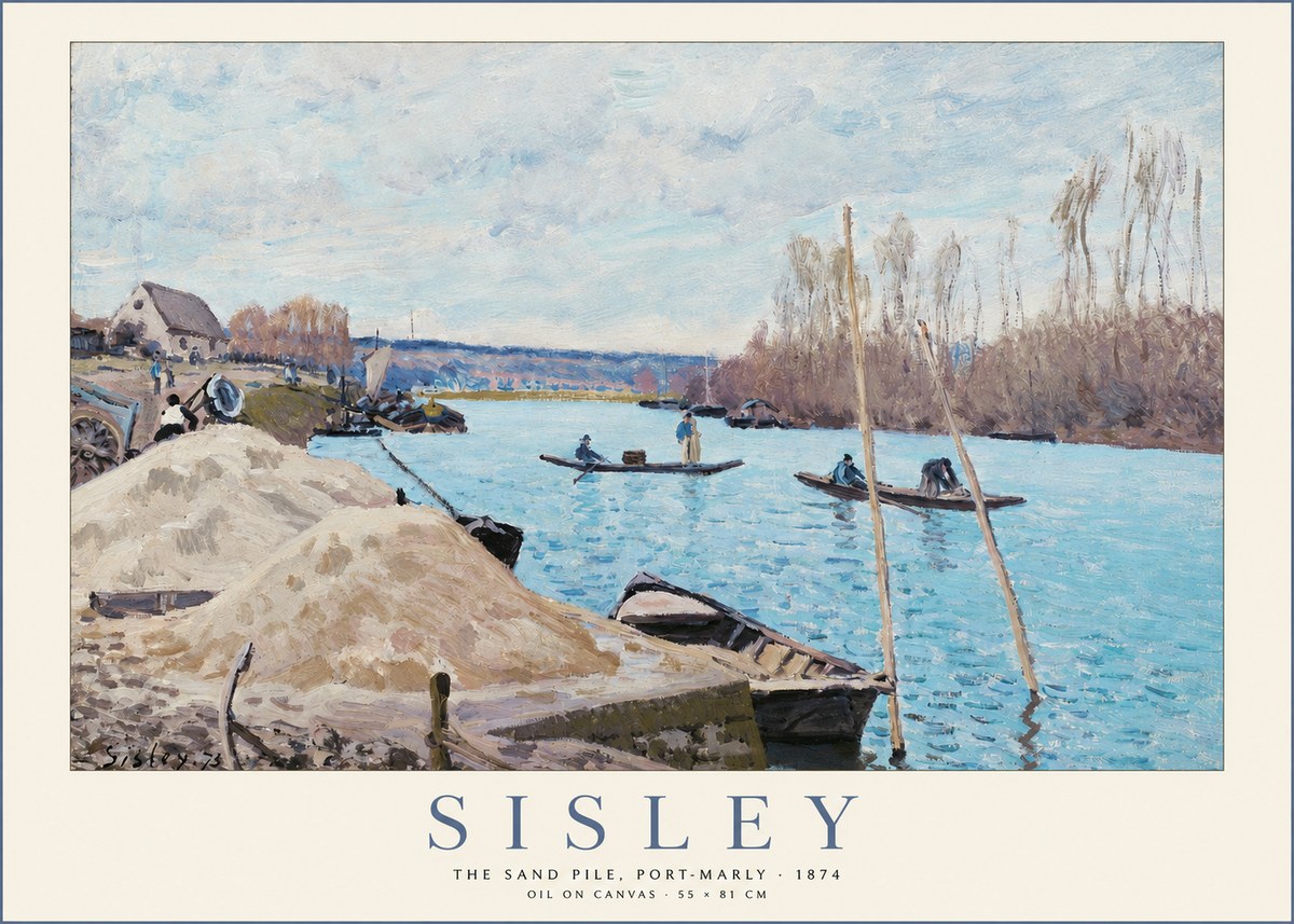 Sisley The Sand Pile, Port-marly No2 - Poszter