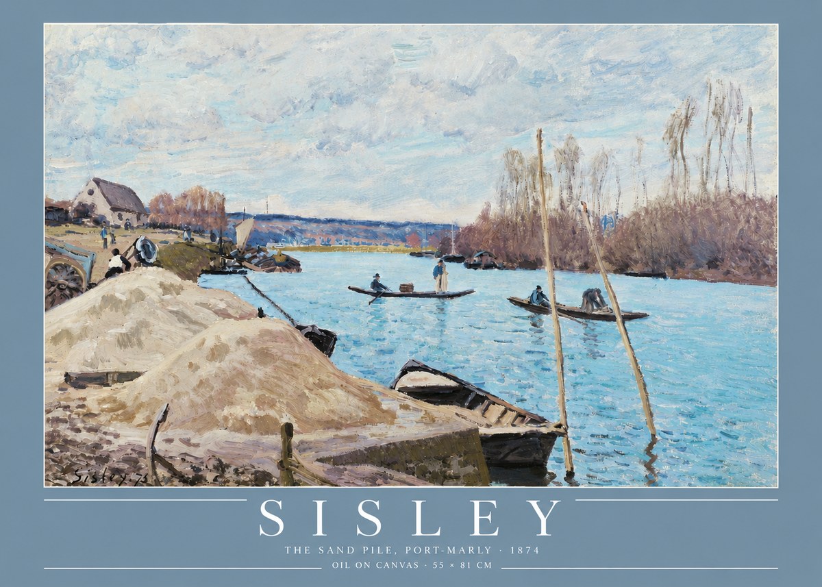 Sisley The Sand Pile, Port-marly No3 - Poszter