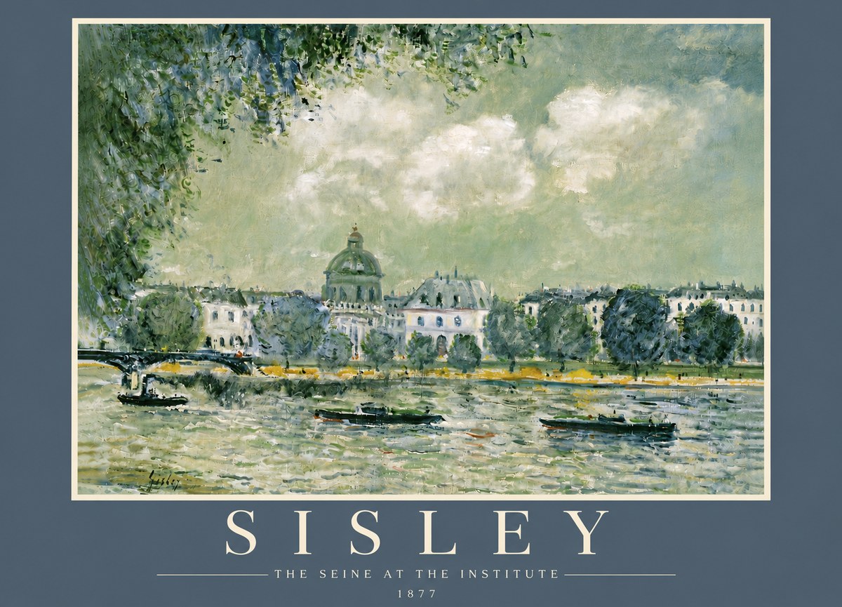 Sisley The Seine at the Institute No5 - Poszter