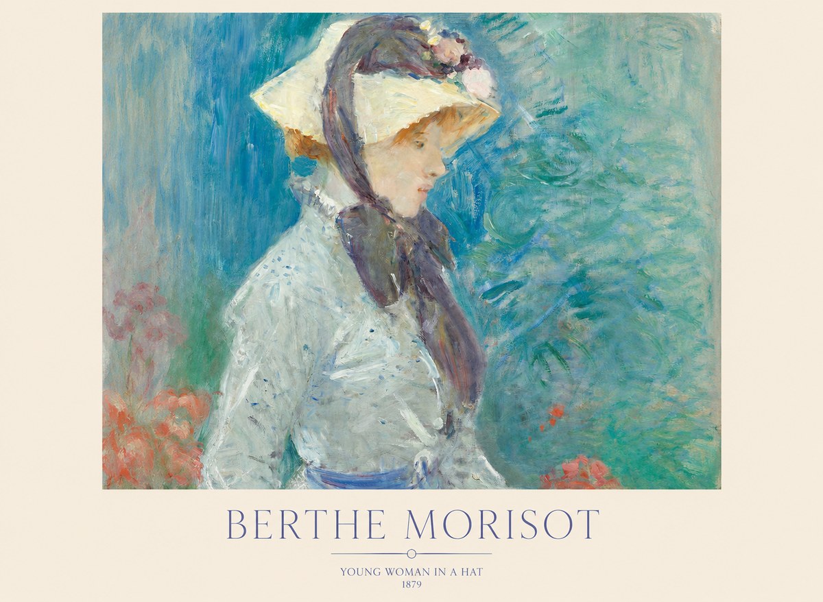 Berthe Morisot Young Woman in a Hat No1 - Poszter