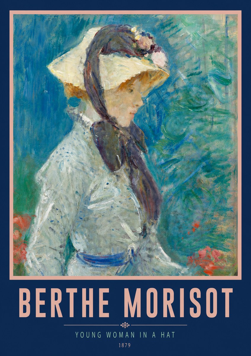 Berthe Morisot Young Woman in a Hat No4 - Poszter