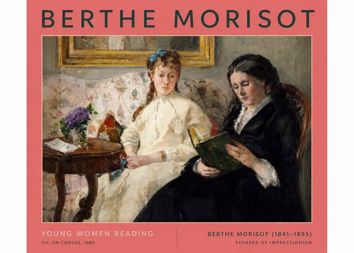 Berthe Morisot Young Women Reading No2 - Poszter