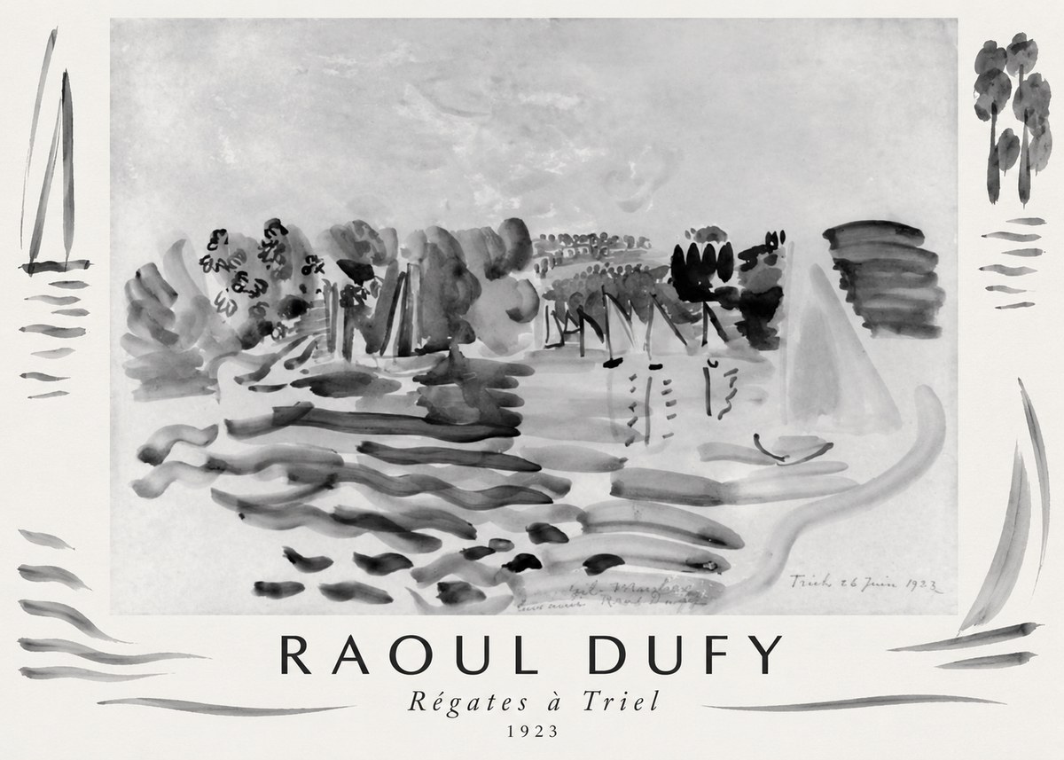 Raoul Dufy Régates À Triel No1 - Poszter